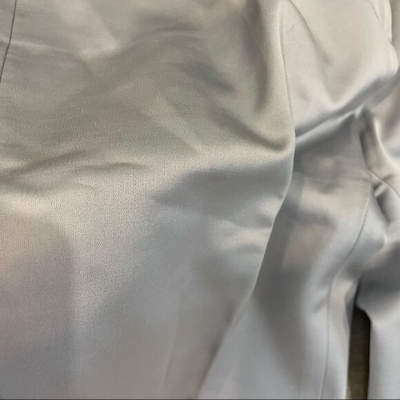 Josef Silver Color Flat front Straight pants Satin Stretchy Treasure Low Rise - Picture 8 of 9